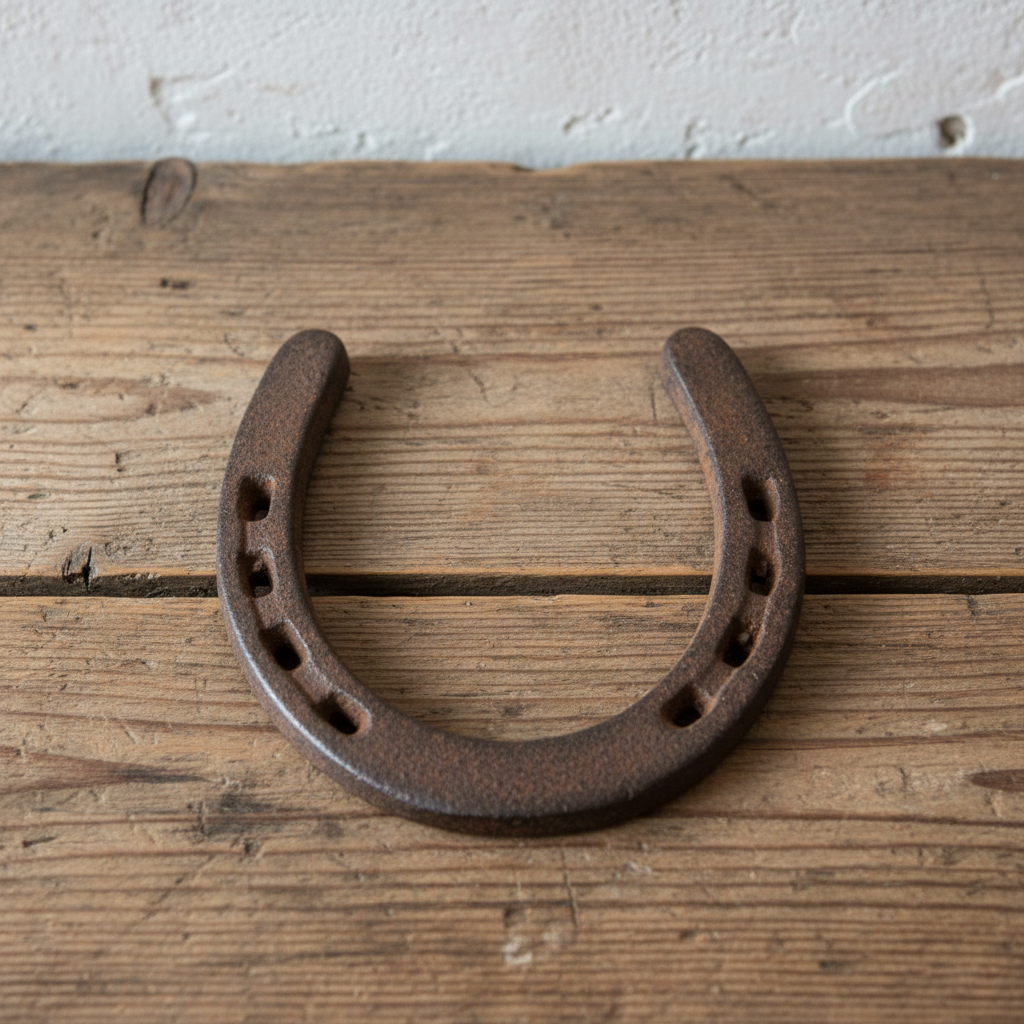 Horseshoe Wall Plaque, Cast Iron Western Good Luck Wall Decor