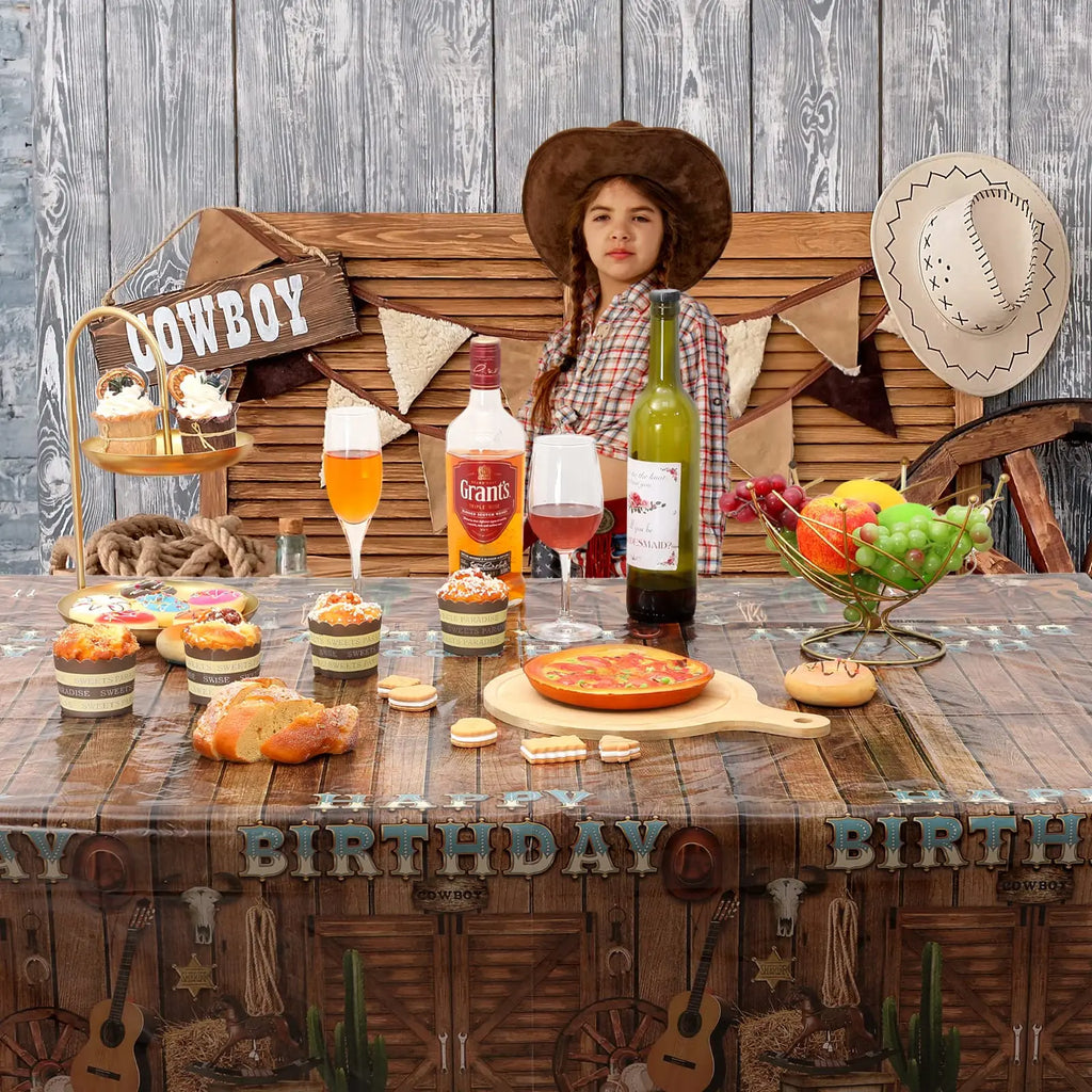 Western Tablecloths Its Me Hi Im The Birthday ts Me Party Supplies Cowboy Party Decorations Music Birthday Party Decoration