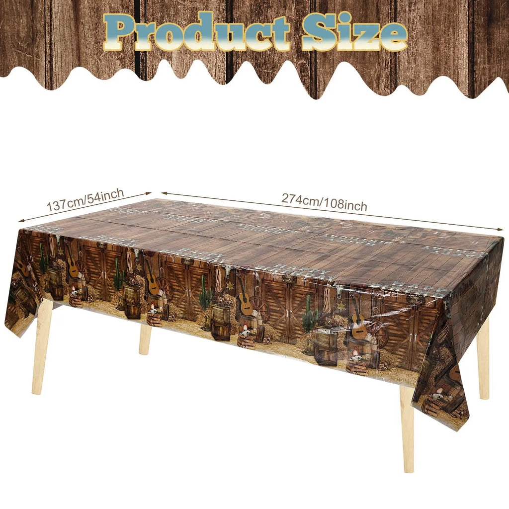 Western Tablecloths Its Me Hi Im The Birthday ts Me Party Supplies Cowboy Party Decorations Music Birthday Party Decoration