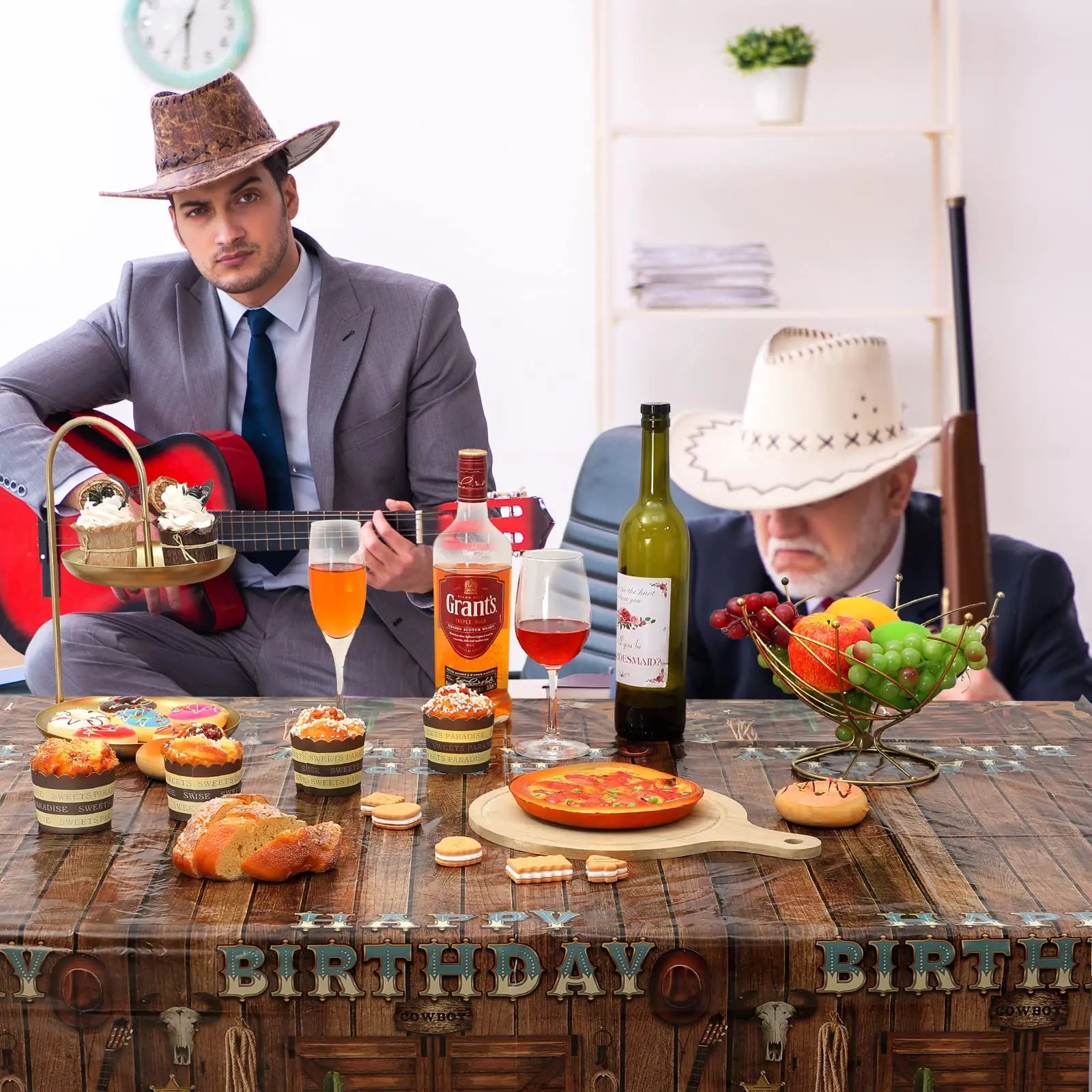 Western Tablecloths Its Me Hi Im The Birthday ts Me Party Supplies Cowboy Party Decorations Music Birthday Party Decoration