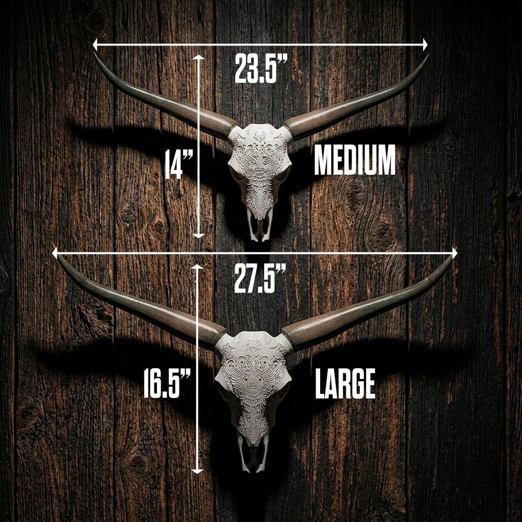 Decorative Steer Horns and Skull