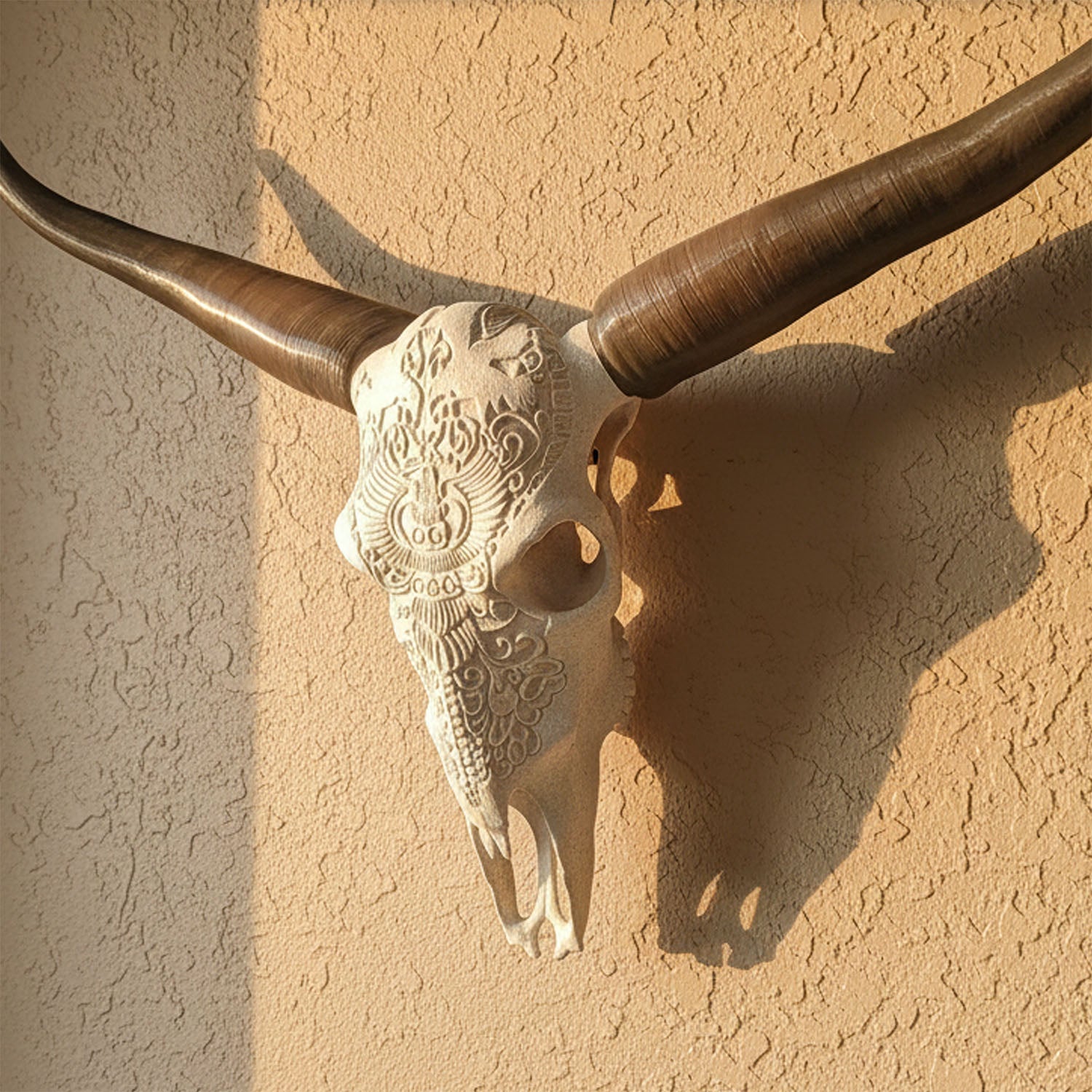 Decorative Steer Horns and Skull