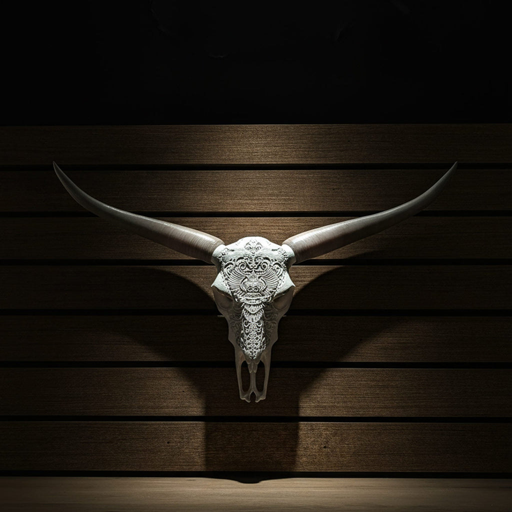 Decorative Steer Horns and Skull